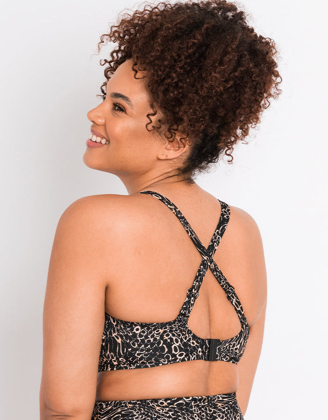 Curvy Kate Eclipso Padded Balcony Bikini Multiway Top Print Mix
