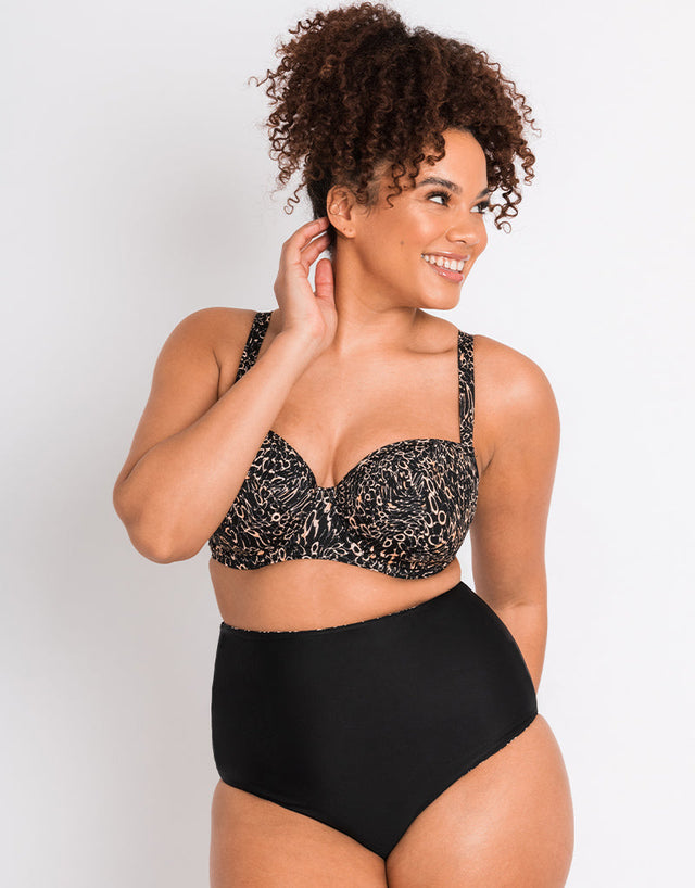 Curvy Kate Eclipso Padded Balcony Bikini Multiway Top Print Mix