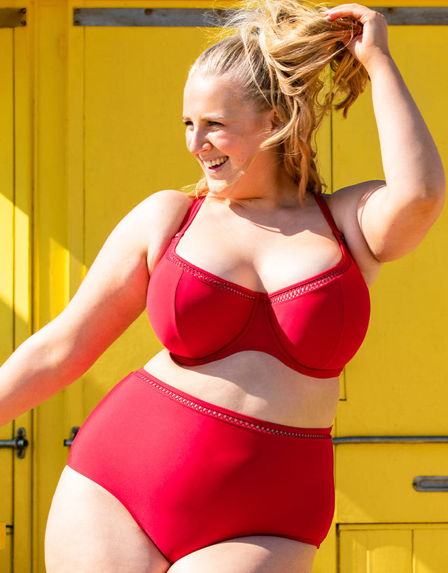 Curvy Kate First Class Multiway Balcony Bikini Top Red