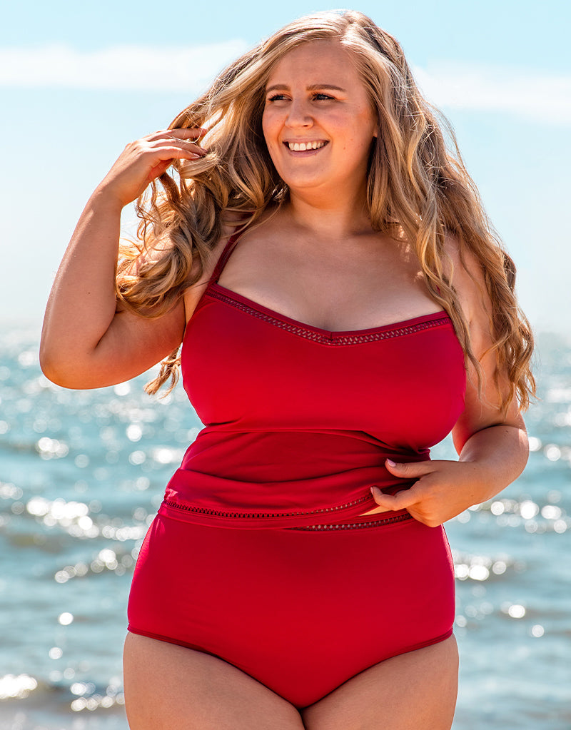 Curvy Kate Tankini Acolchado Para Mujer Aloha, Seafoam, 36HH