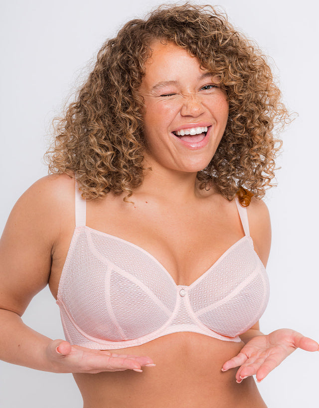 Curvy Kate Happy Boobs Balcony Bra Soft Pink