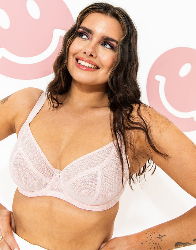 Curvy Kate Happy Boobs Balcony Bra Soft Pink