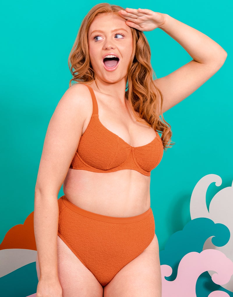 Curvy Kate Holiday Crush Balcony Bikini Top Rust – Brastop US