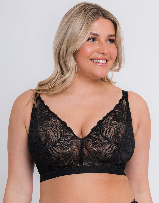 Curvy Kate Lace Daze Non-Wired Bralette Black