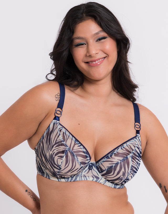 Curvy Kate Lifestyle Plunge Bra Zebra Print