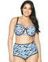 Curvy Kate Miami Heat Padded Bandeau Bikini Top Print Mix
