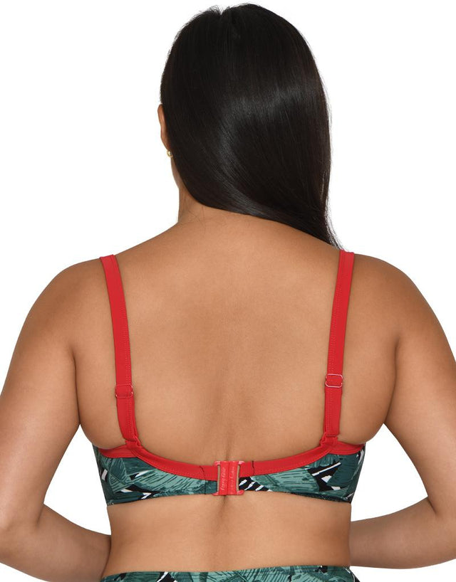 Curvy Kate Paradise Palm Padded Balcony Bikini Top Palm Print