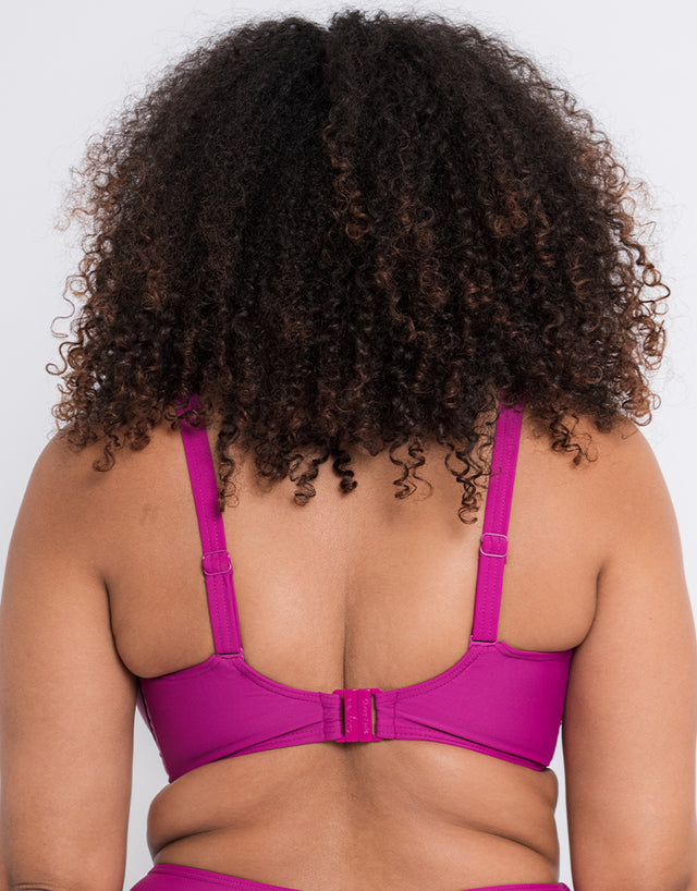Curvy Kate Retro Sun Padded Balcony Bikini Top Orchid