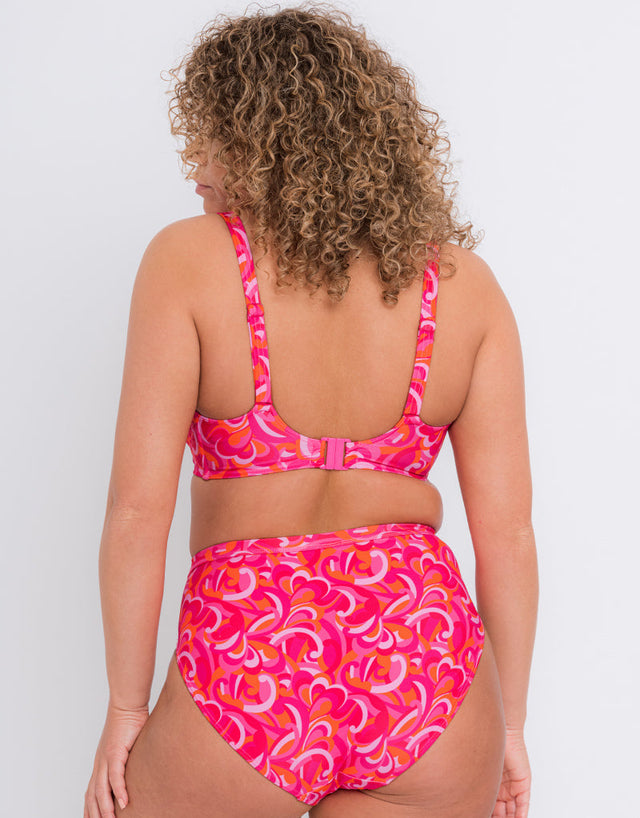 Curvy Kate Retro Wave High Waist Bikini Brief Print Mix