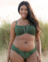 Curvy Kate Rush Padded Plunge Bikini Top Olive