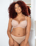 Curvy Kate Smoothie Soul Moulded Plunge Bra Latte