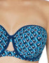 Curvy Kate Wanderlust Padded Balcony Bikini Top Blue Mix