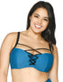 Curvy Kate Rock The Pool Padded Balcony Bikini Top Petrol Blue