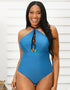 Curvy Kate Rock The Pool Padded Plunge Swimsuit Petrol Blue