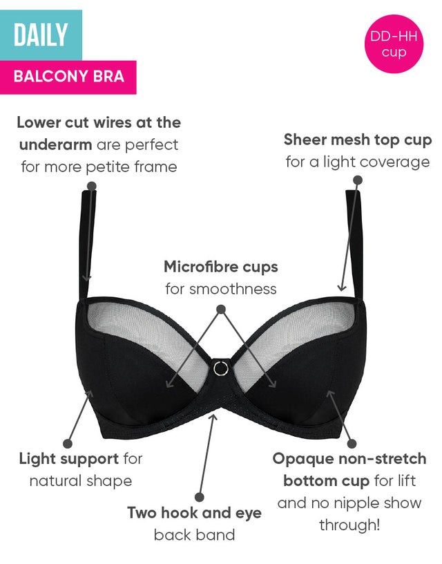 Curvy Kate Daily Balcony Bra Black