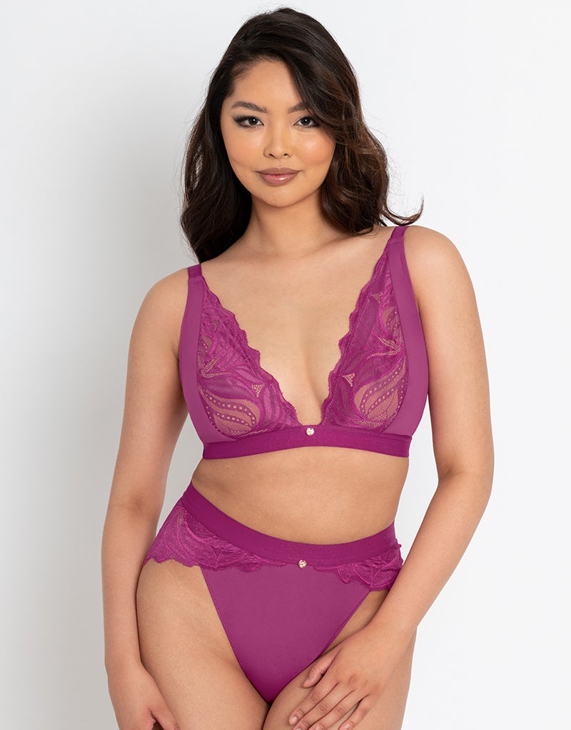 Scantilly Indulgence Non-Wired Bralette Orchid/Latte