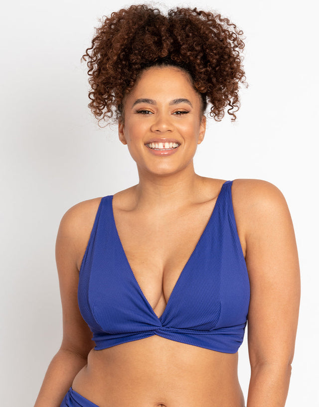 Curvy Kate Twist and Shout Non Wired Triangle Bikini Top Ultraviolet