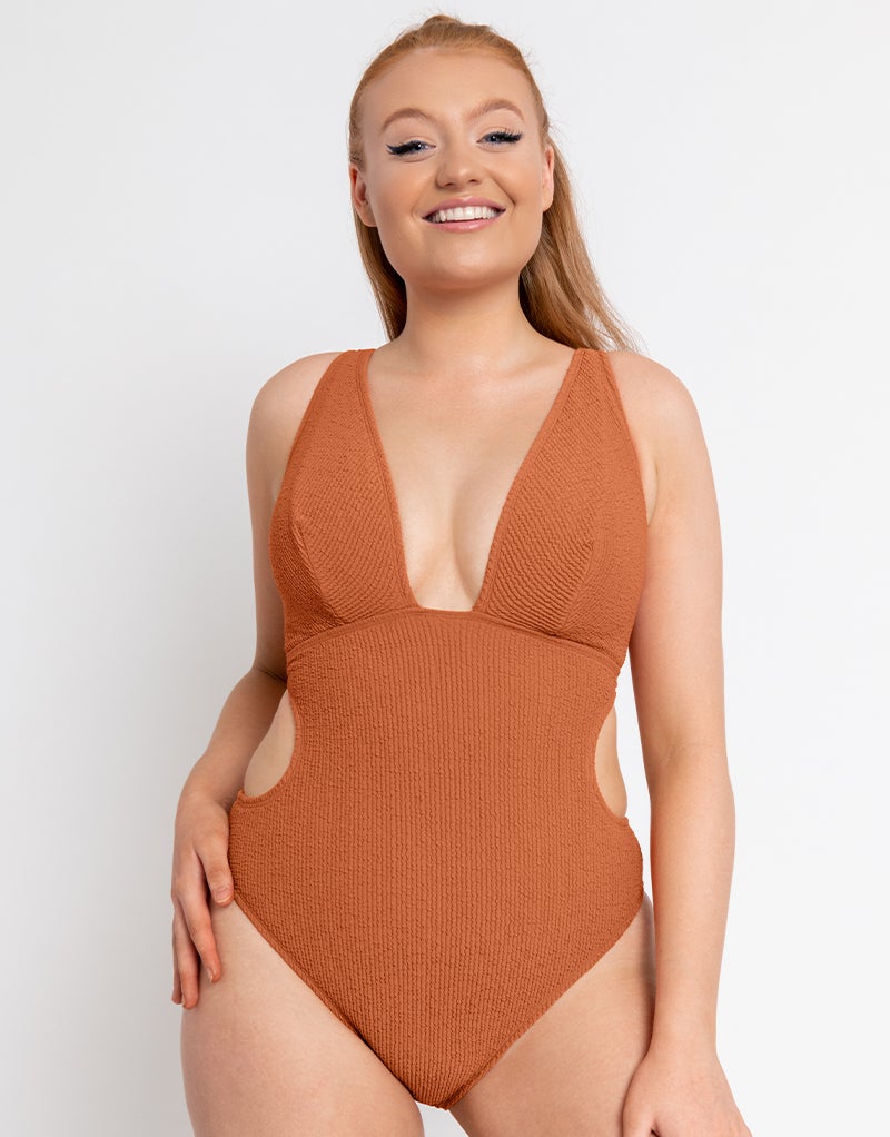 Curvy Kate Retro Sun Padded Plunge Swimsuit Olive – Brastop US