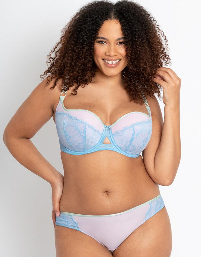 Curvy Kate Emboost Brazilian Brief Blue/Lilac