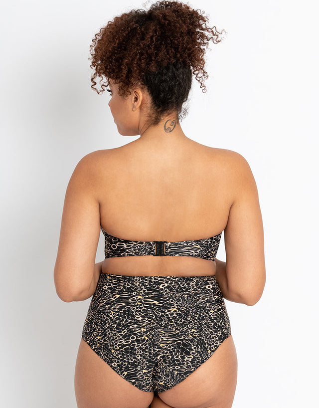 Curvy Kate Eclipso Bandeau Strapless Multiway Bikini Top Print Mix