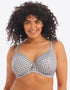 Elomi Checkmate Plunge Bikini Top Grey Marl