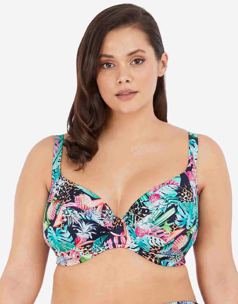 Elomi Pina Colada Plunge Bikini Top Midnight Brastop Us