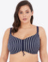 Elomi Plain Sailing Crop Bikini Top Midnight Stripe