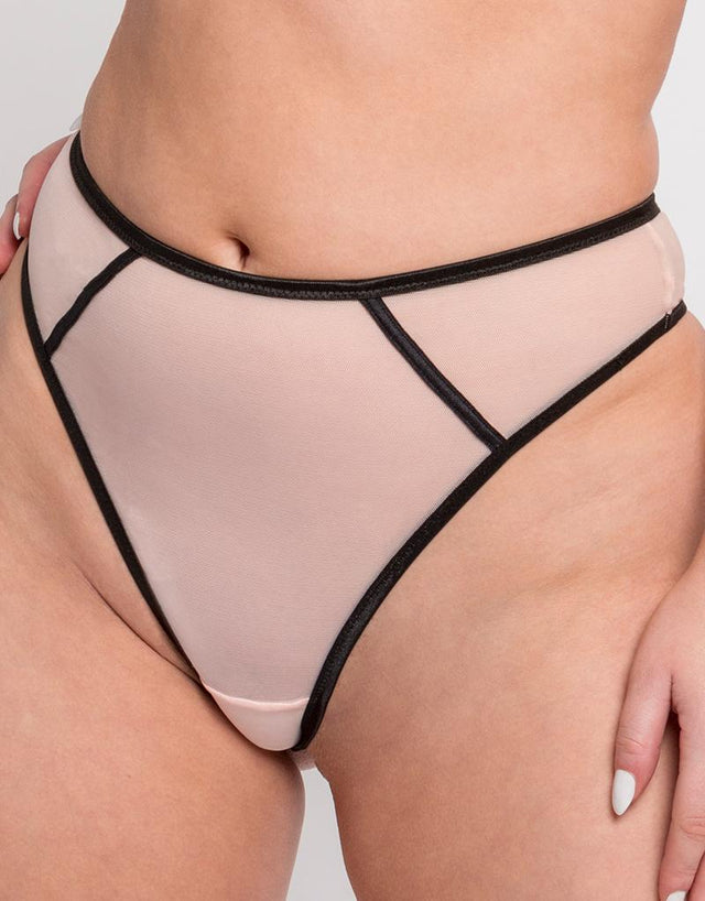 Scantilly Exposed High Waist Thong Pink/Black