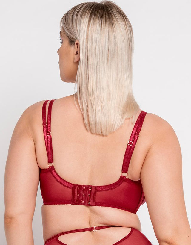 Scantilly Fallen Angel Balcony Bra Garnet Red