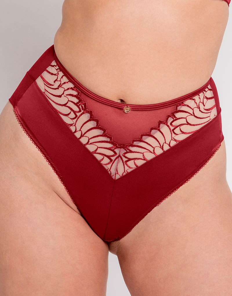 Scantilly Fallen Angel Balcony Bra Garnet Red