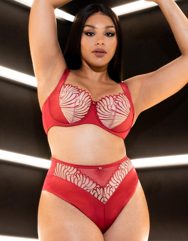 Scantilly Fallen Angel Balcony Bra Garnet Red
