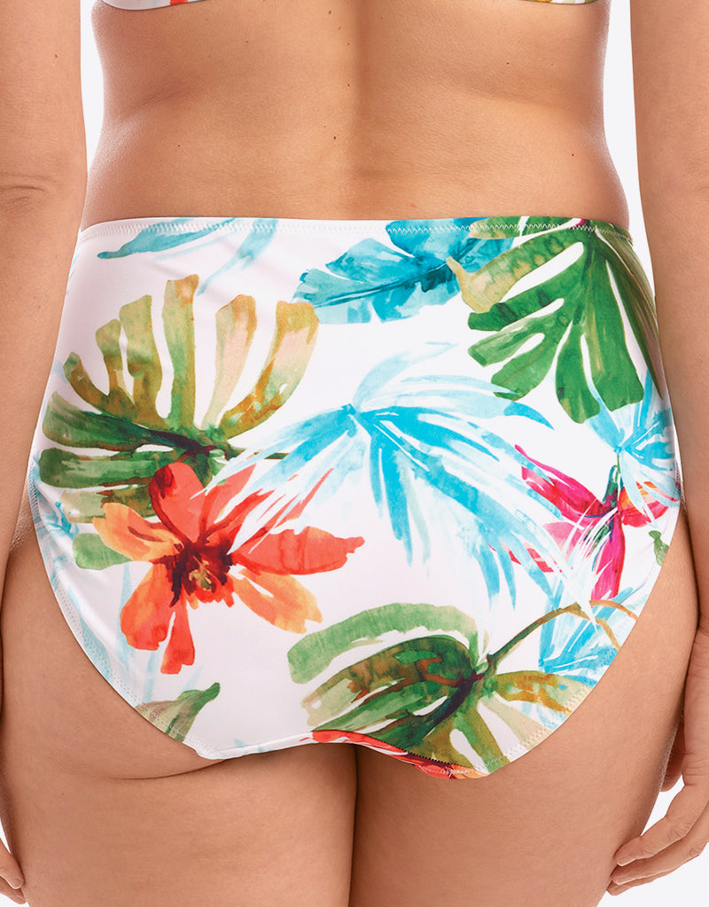 Tropical High Waist Bikini Bottom