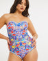 Figleaves Frida Bandeau Swimsuit Floral