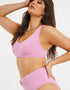 Figleaves Manhattan Crop Bikini Top Pink