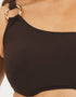 Figleaves Serengeti One Shoulder Bikini Top Brown