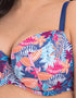 Flirtelle Antigua Reef Padded Balcony Bikini Top Navy Print
