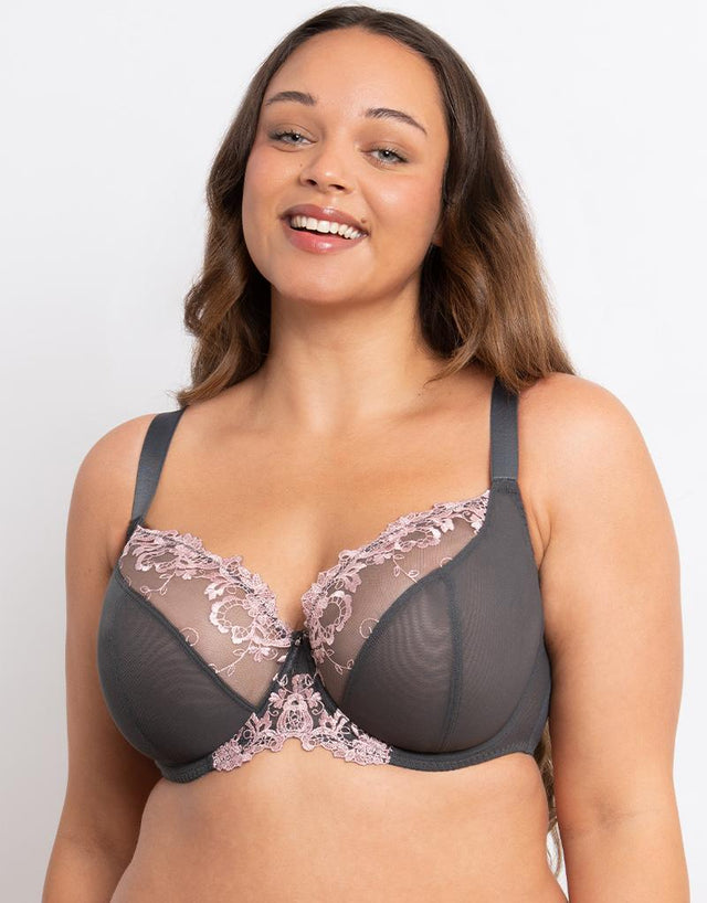 Flirtelle Holly Balcony Bra Charcoal
