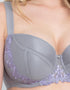 Flirtelle Holly Padded Balcony Bra Slate/Purple