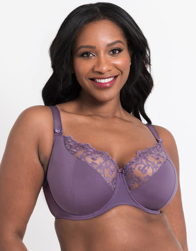 Flirtelle Swirl Balcony Bra Heather