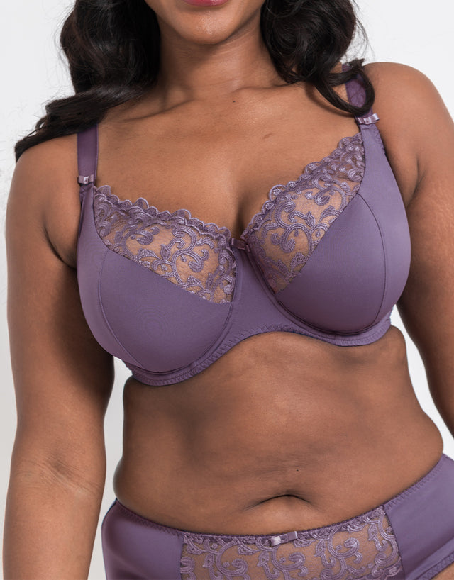 Flirtelle Swirl Balcony Bra Heather