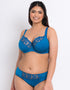 Flirtelle Swirl Balcony Bra Marine Blue