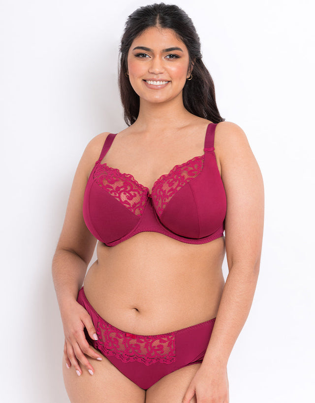 Flirtelle Swirl Balcony Bra Sangria