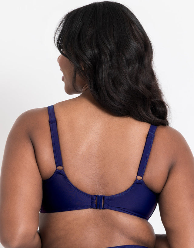 Flirtelle Verona Beach Padded Balcony Bikini Top Navy