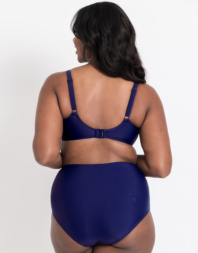 Flirtelle Verona Beach Padded Balcony Bikini Top Navy