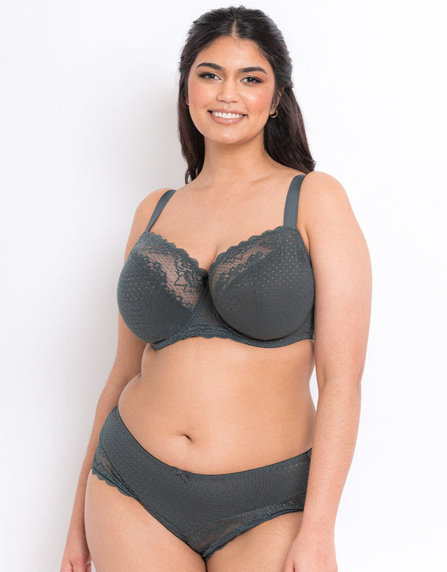 Flirtelle Viola Balcony Bra Charcoal