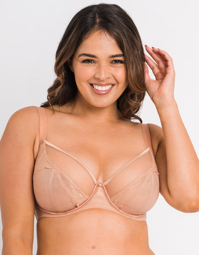 Curvy Kate Flutterby Plunge Bra Latte