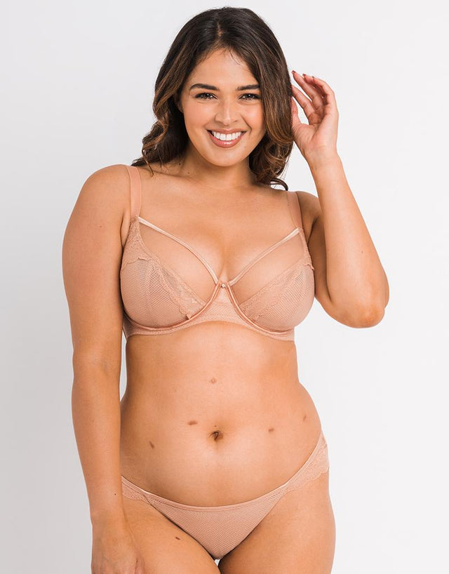 Curvy Kate Flutterby Brazilian Brief Latte