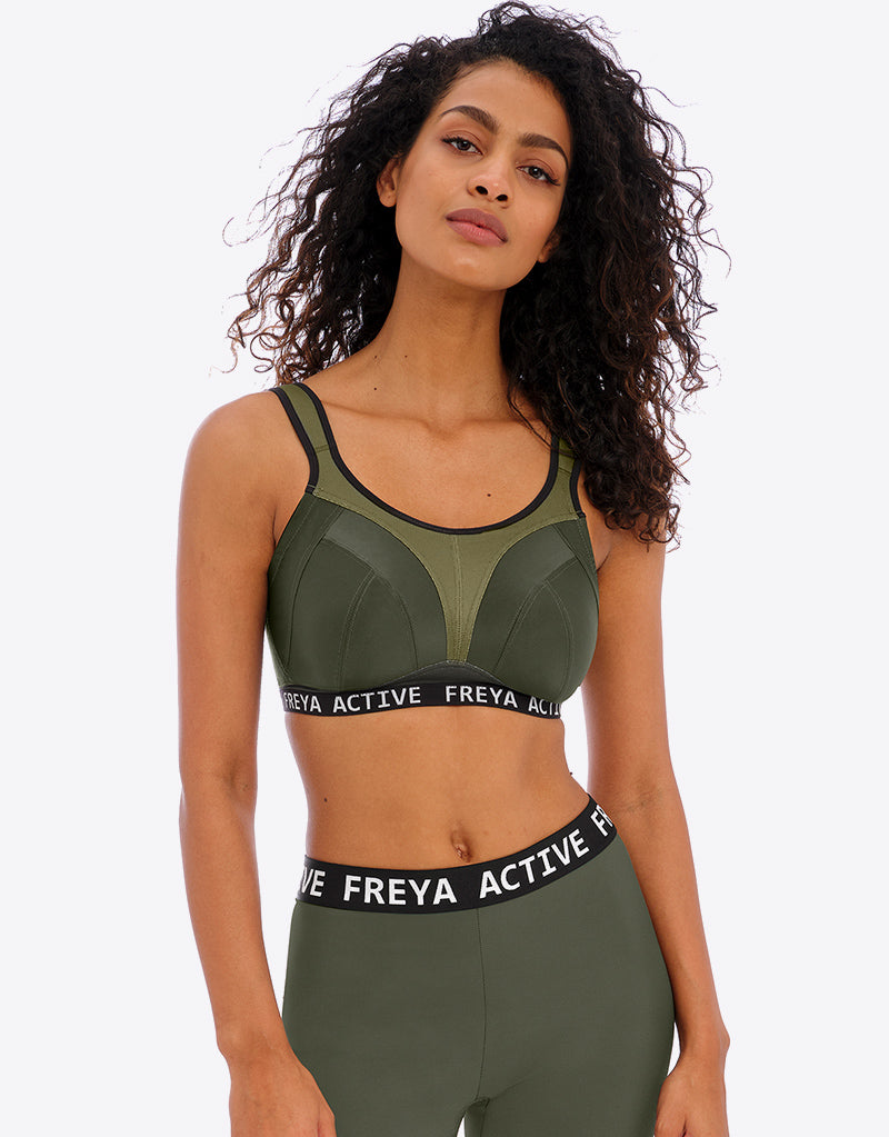 Freya Sports Bra Active Dynamic Khaki Green Size 30F Non Wired