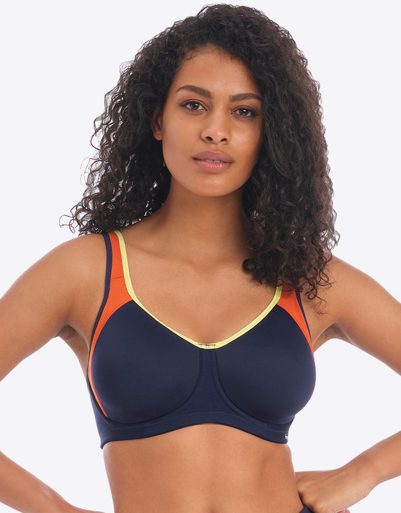 Freya Active Sonic Underwired Moulded Spacer Sports Bra - Carbon - Curvy