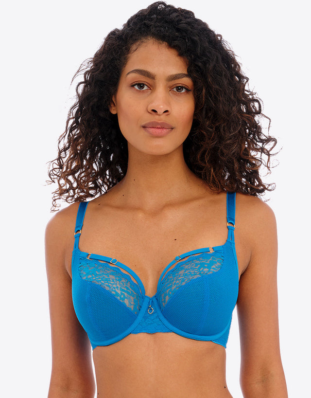 Freya Temptress Plunge Bra Med Blue